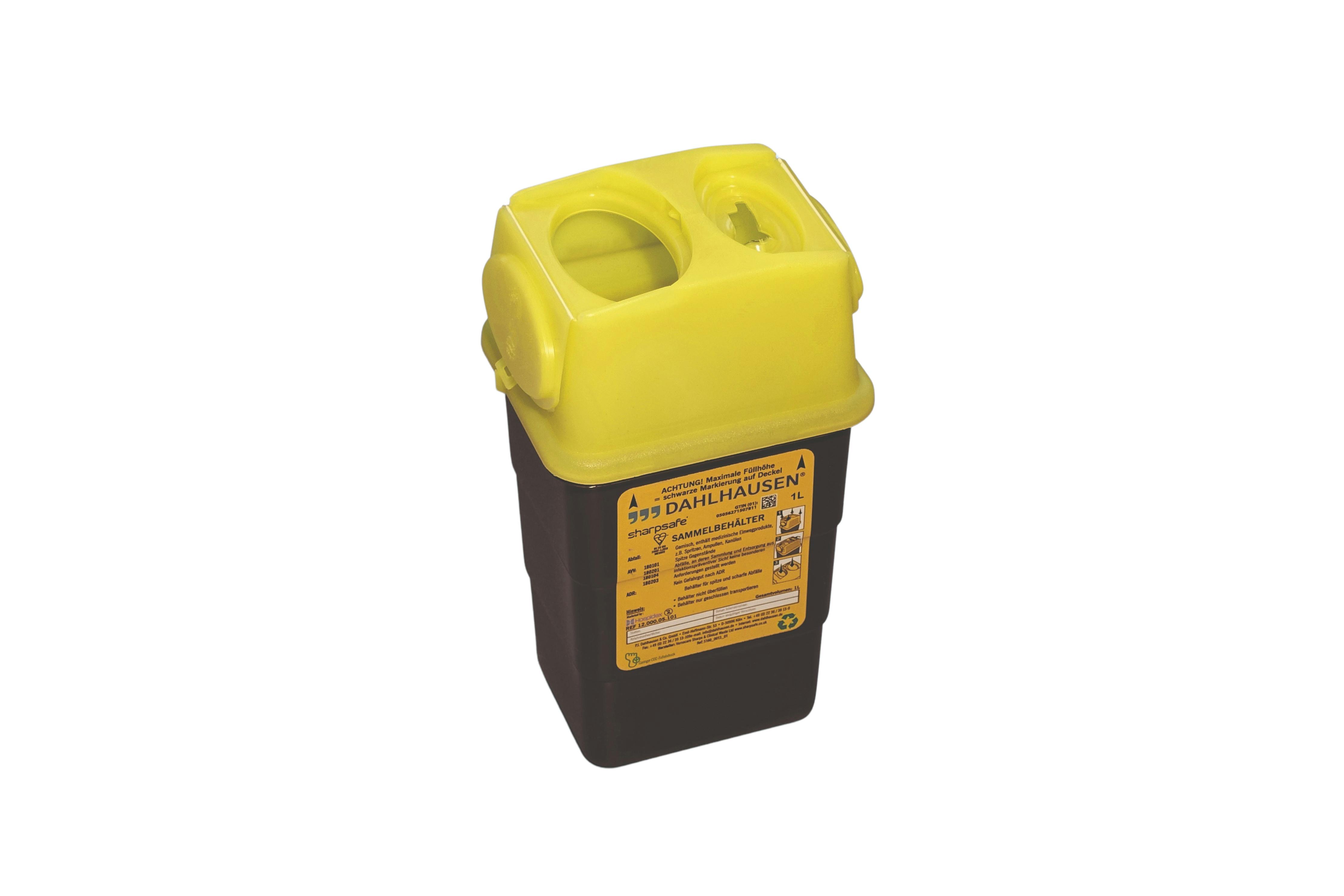 Kanülenabwurfbehälter Sharpsafe® - 1,0 L - 5. Generation Produktbild