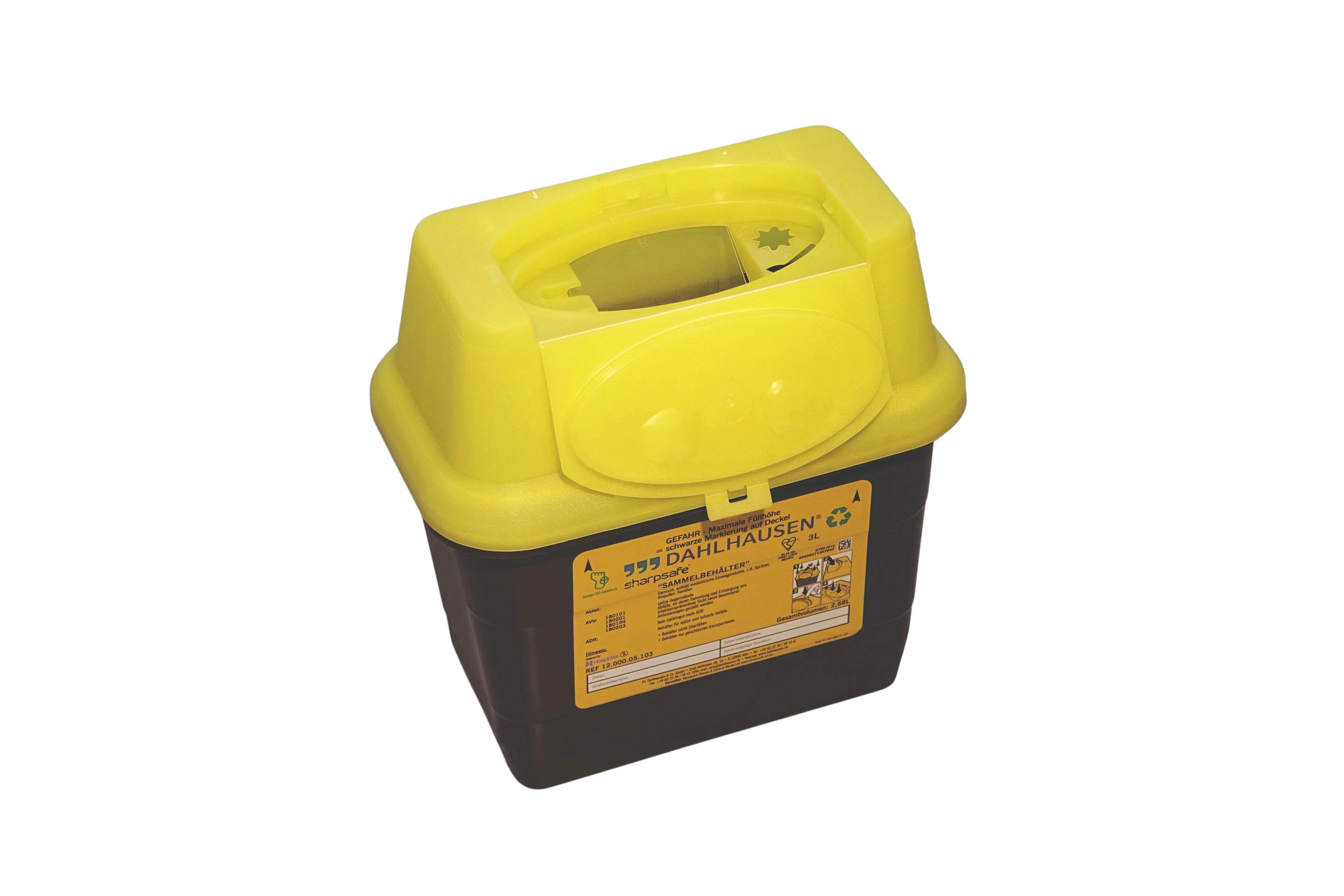 Kanülenabwurfbehälter Sharpsafe® - 3,0 L - 5. Generation Produktbild