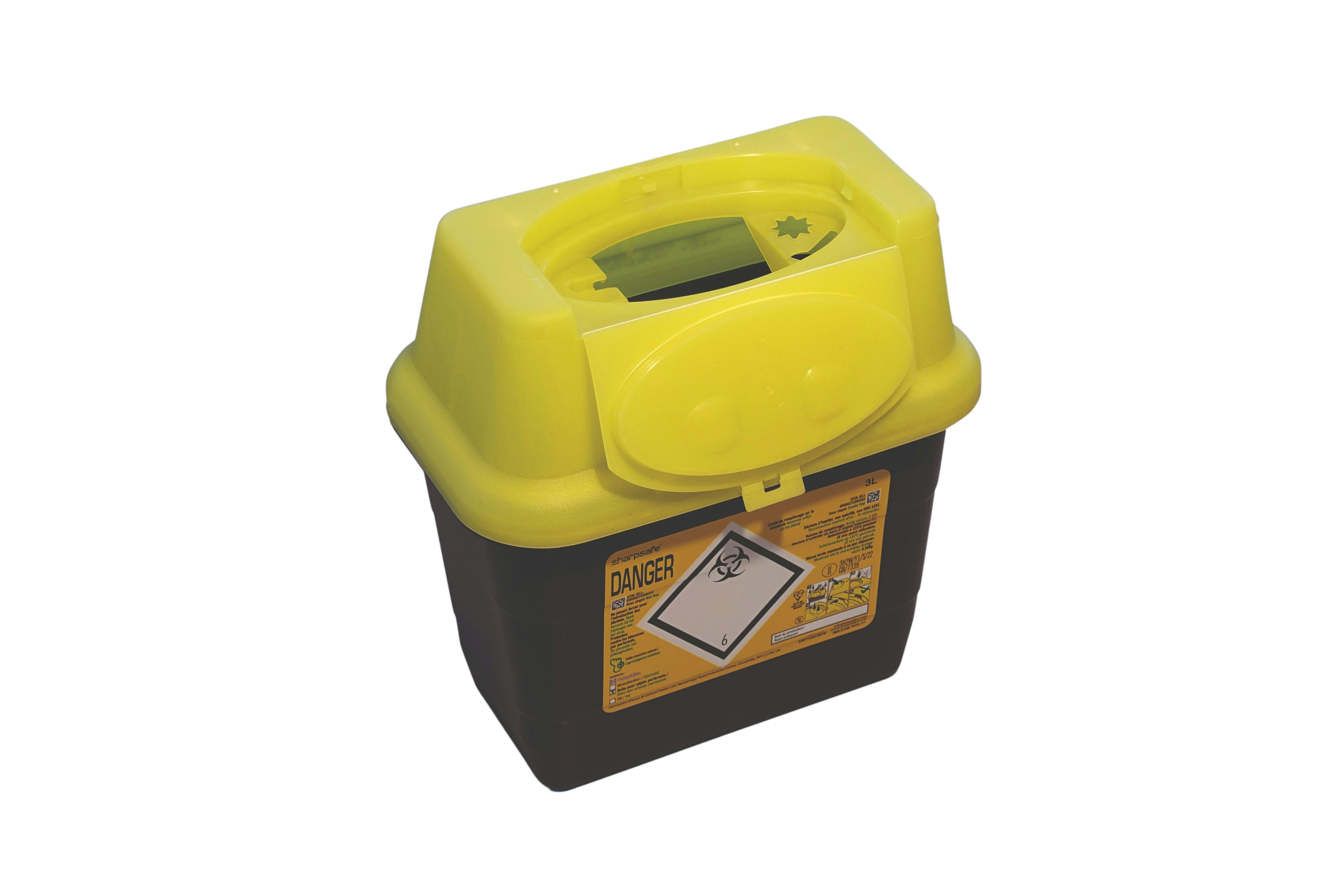 Kanülenabwurfbehälter Sharpsafe® - ohne Innendeckel - 5. Generation Produktbild Print Hauptbild L