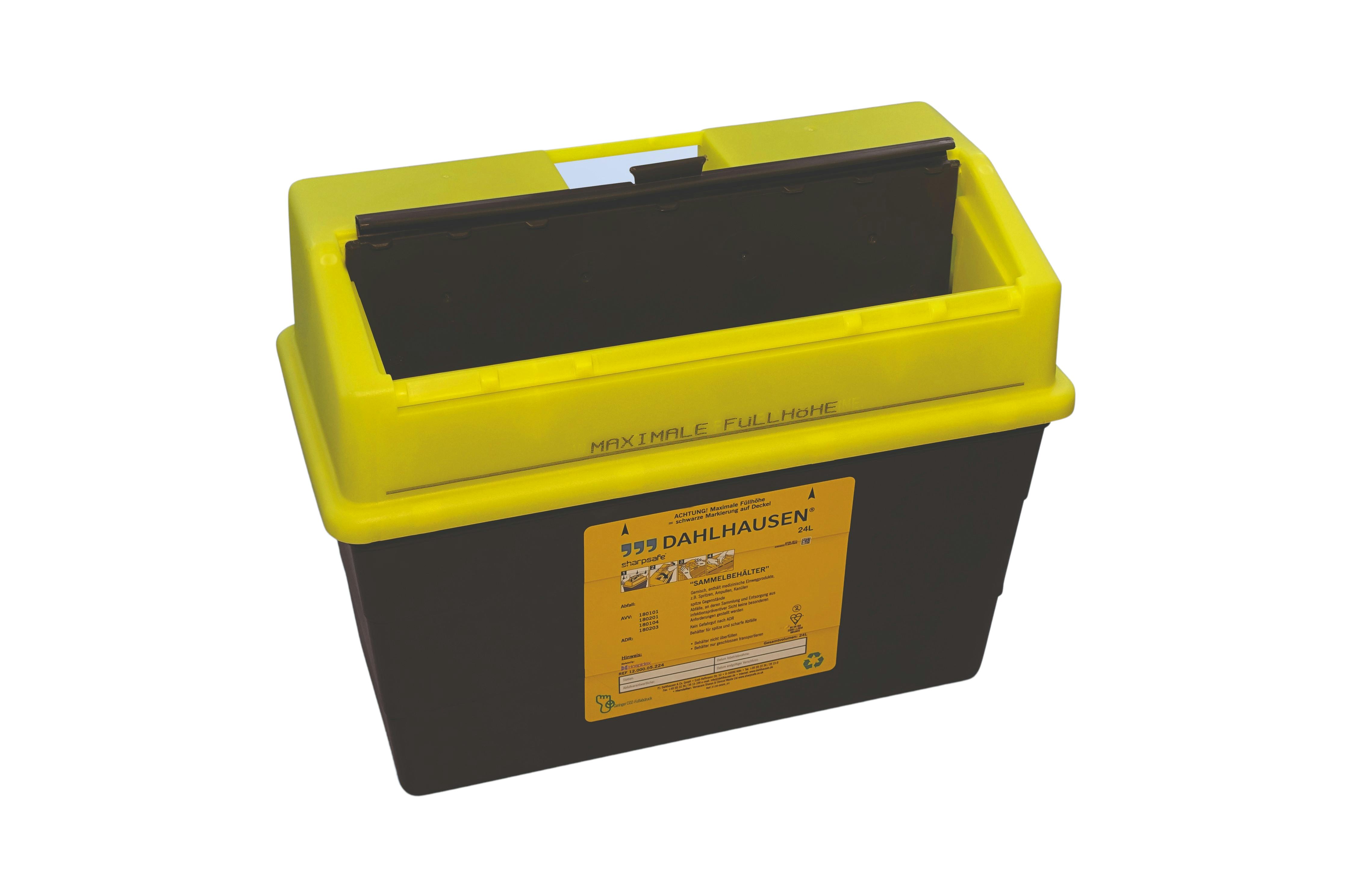 Kanülenabwurfbehälter Sharpsafe® - 24,0 L - 5. Generation Produktbild