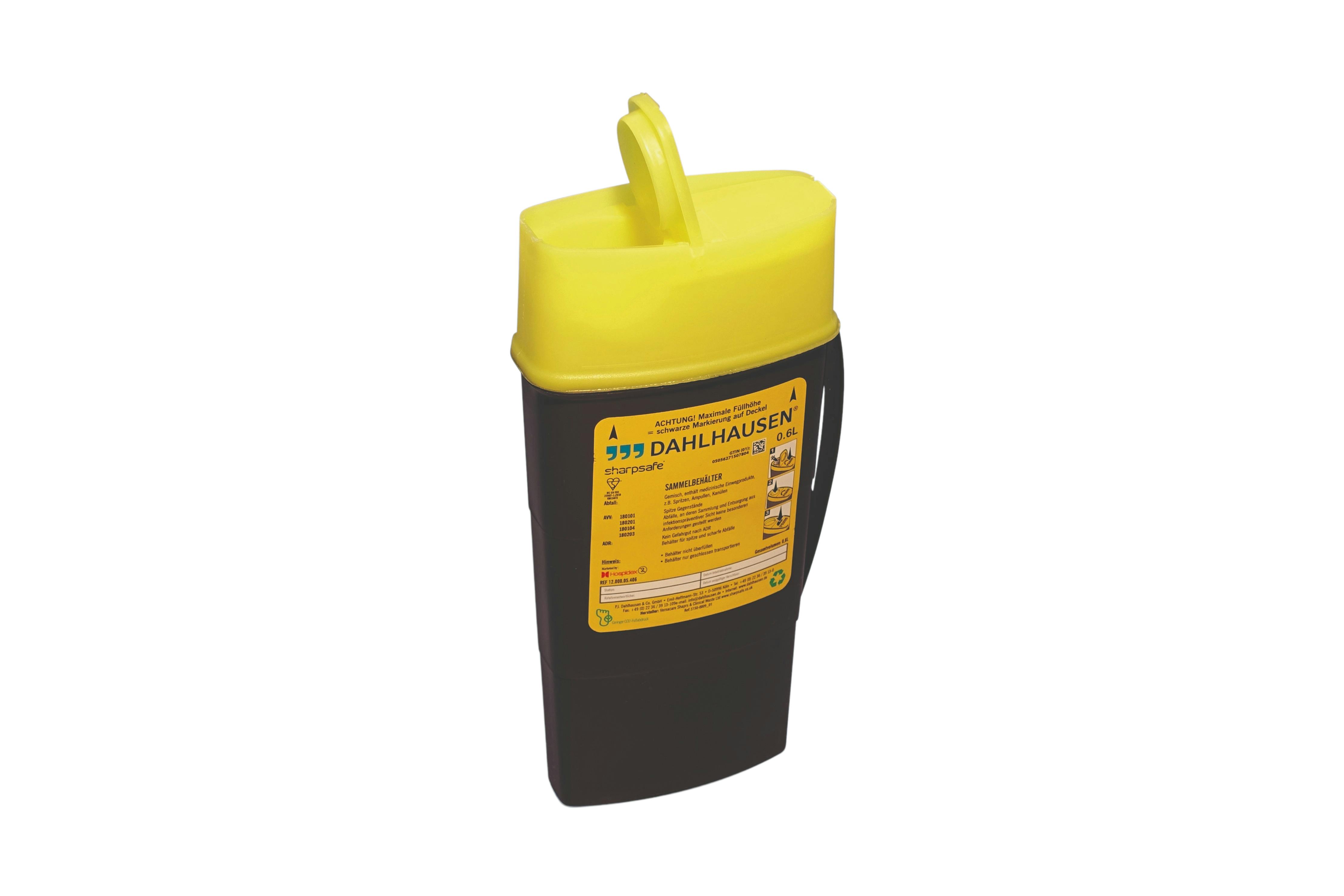 Kanülenabwurfbehälter Sharpsafe® - 0,6 L - 5. Generation Produktbild