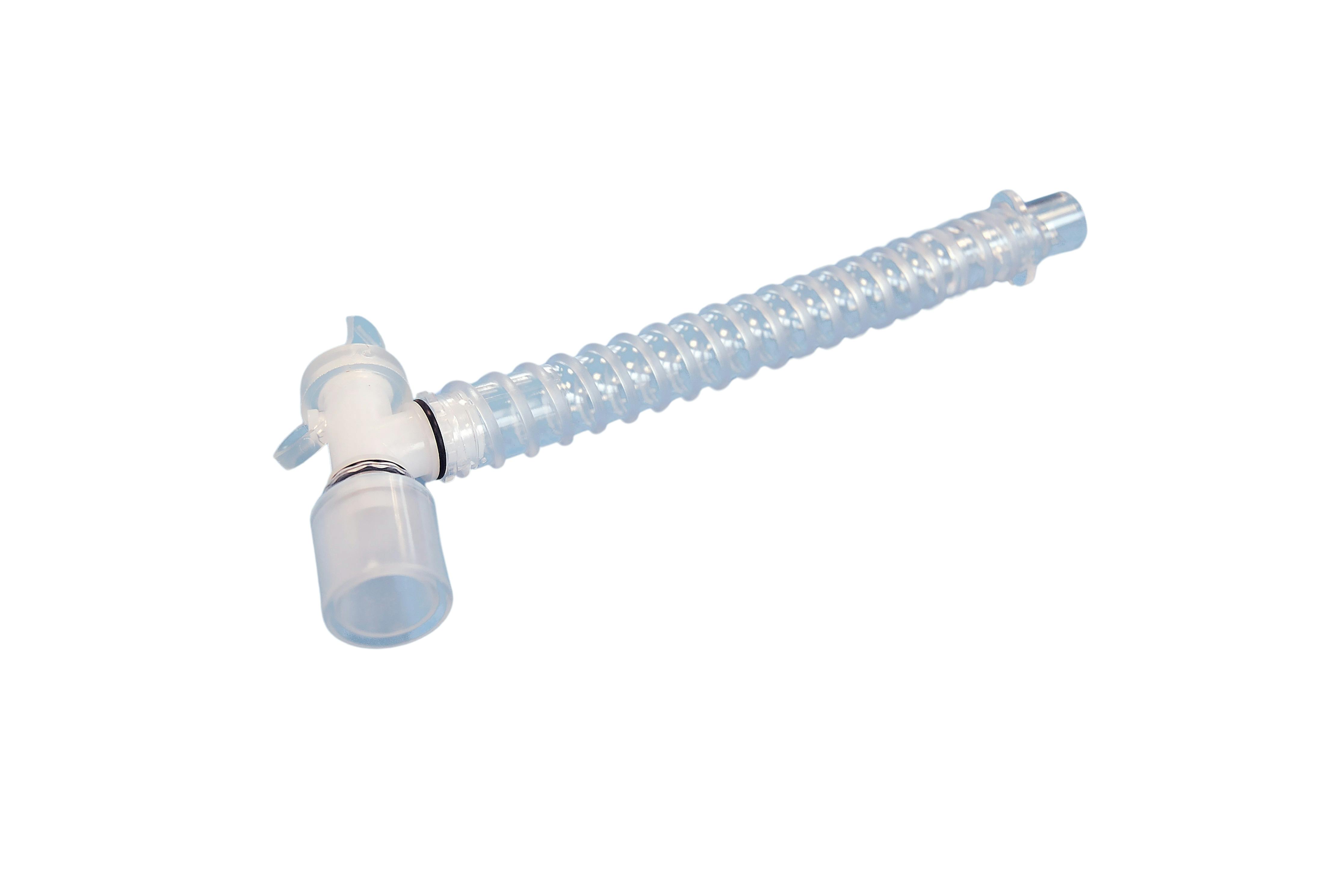 Gänsegurgeln gerade 15M-22M/15F, Doppel-Swivel, Bronchoskopieport, steril Produktbild