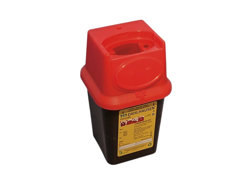 Kanülenabwurfbehälter Sharpsafe® - roter Deckel - 5. Generation Produktbild Web Groß Detailbild 2 L