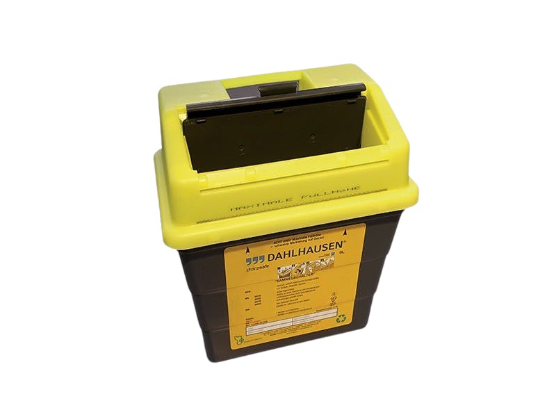 Kanülenabwurfbehälter Sharpsafe® - 9,0 L / 13,0 L - 5. Generation Produktbild Web Groß Detailbild 1 L