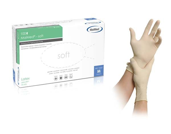Maimed soft unsteril, gepudert - Untersuchungshandschuhe aus Latex Produktbild