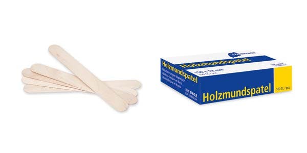 Holzmundspatel, steril - Birkenholz mit glatter Oberfläche Produktbild