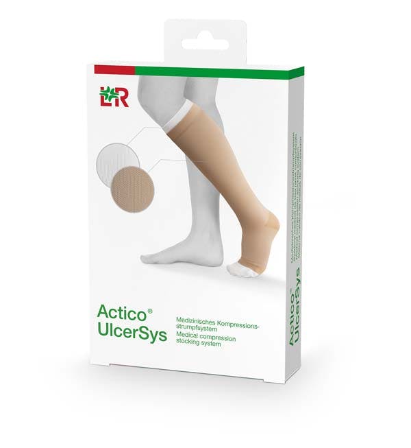 Actico UlcerSys System Standard - Kompressionsstrumpfsystem, Farbe sand/weiß Produktbild