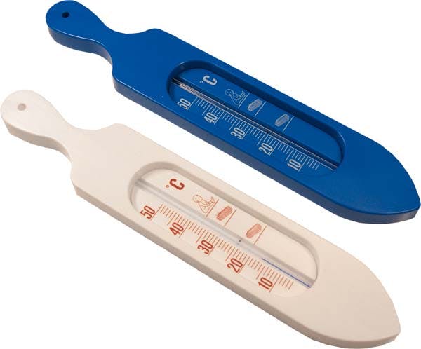 Badethermometer aus Kunststoff in Schiffchenform, quecksilberfrei Produktbild