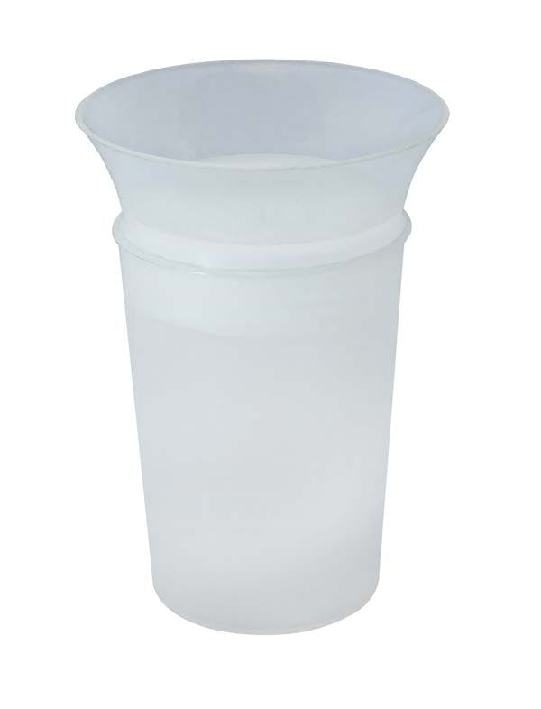 Trinkbecher aus Kunststoff mit Trichteraufsatz - Transparent, 200 ml Produktbild