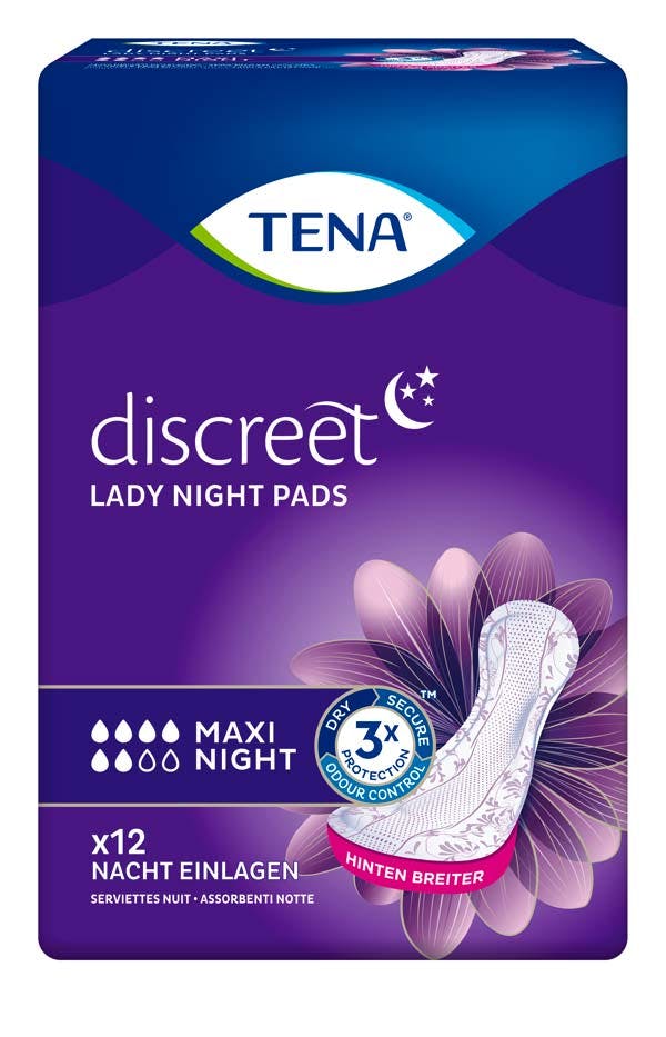 Tena Lady Einlagen - Discreet Maxi Night Produktbild