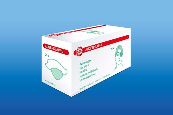 Augenklappen, schwarz - Steif mit elastischem Band, 25 Stück Produktbild Web Groß Detailbild 2 L