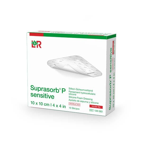 Suprasorb P sensitive border lite - Silikon-Schaumverband mit Kleberand Produktbild Web Groß Detailbild 1 L