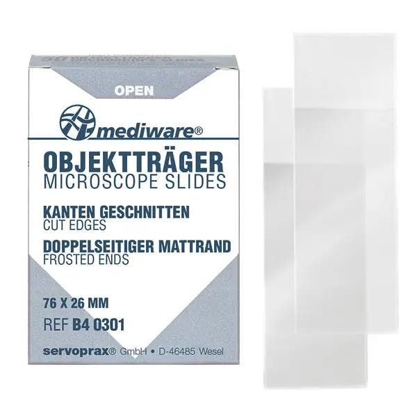 Mediware Objektträger Standard -  mit und ohne Mattrand Produktbild Web Groß Detailbild 1 L