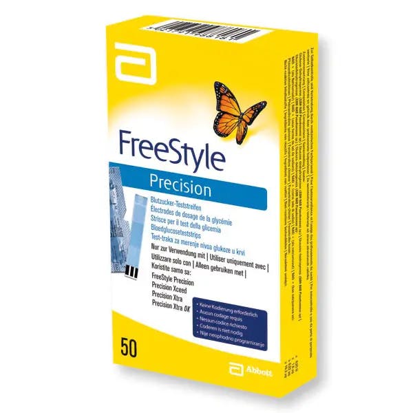 Freestyle Precision Blutzucker Teststreifen Produktbild