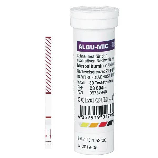 Cleartest - Albu-Mic, Nierenfunktions-Teststreifen Produktbild Web Groß Detailbild 2 L