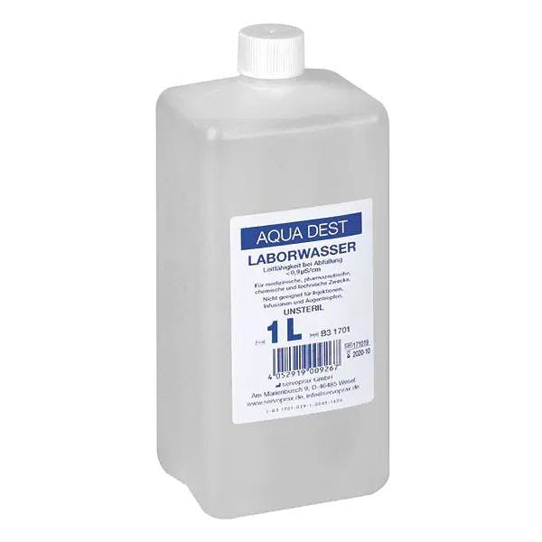 Aqua Dest-Laborwasser in Markenqualität Unsteril Produktbild Web Groß Detailbild 2 L