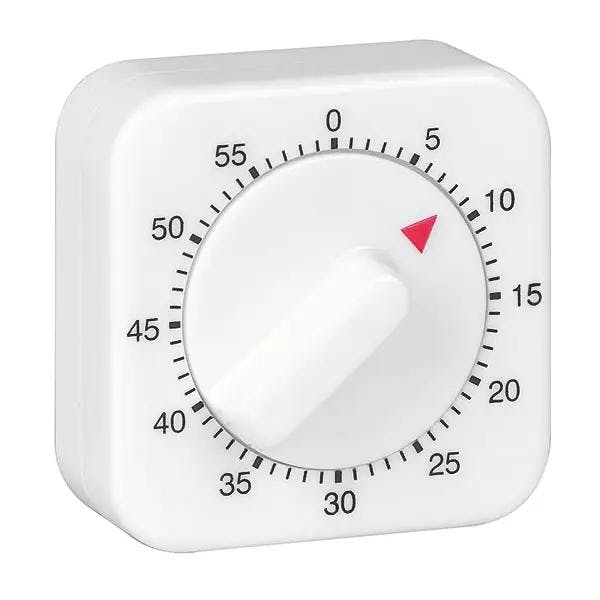 Laborwecker quadratisch mit 60 min Timer Produktbild