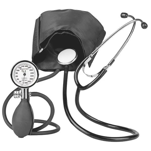Pressure Man Privat Blutdruckmessgerät mit eingebautem Stethoskop Produktbild Web Groß Detailbild 1 L