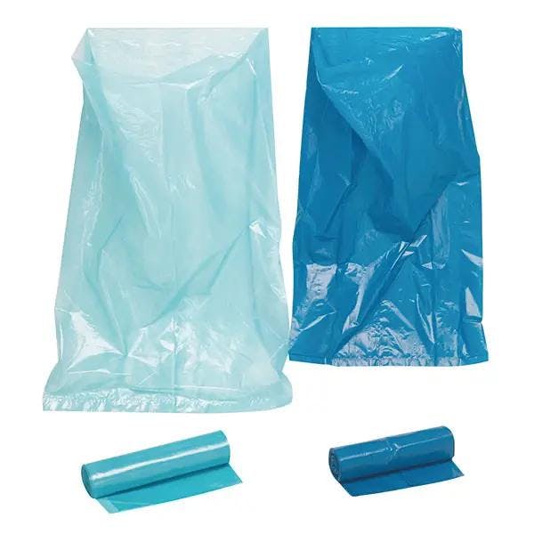 Müllsäcke aus blauer reißfester Folie verschiedene Volumina 70/120 Liter Produktbild Web Groß Detailbild 1 L