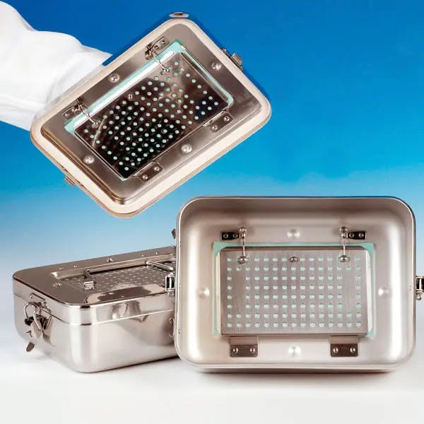 Mini Edelstahl Container mit Filter und abnehmbaren Griffdeckel Produktbild Web Groß Detailbild 1 L