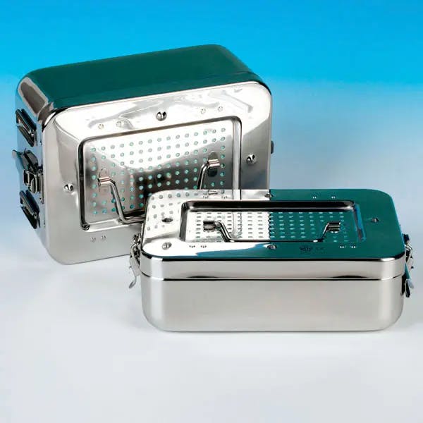 Mini Edelstahl Container mit Filter und abnehmbaren Griffdeckel Produktbild