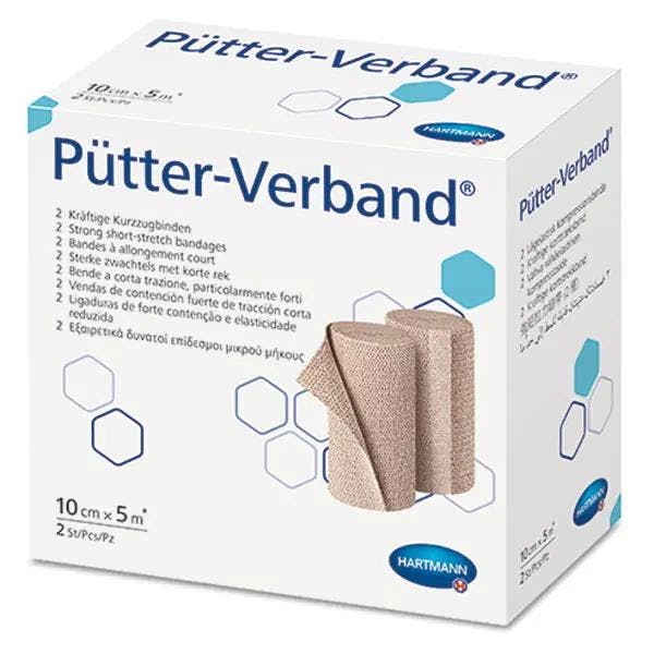 Pütter Verband - Besonders kräftige, textilelastische Kurzzugbinden, 90% Dehnbarkeit Produktbild