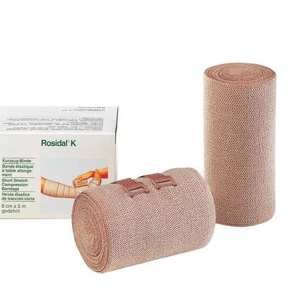 Rosidal K Kurzzugbinde kräftig - mit Verbandklammern, 100% Baumwolle, Waschbar 60°C Produktbild Print Hauptbild L
