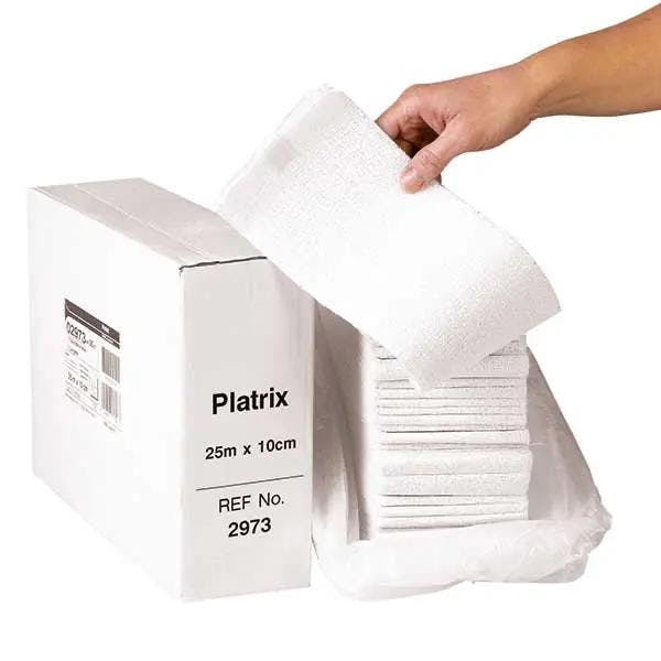 Platrix Longetten Hartgipsbinden - Gipsverband mit einer Gesamtlänge von 100 m Produktbild Print Hauptbild L