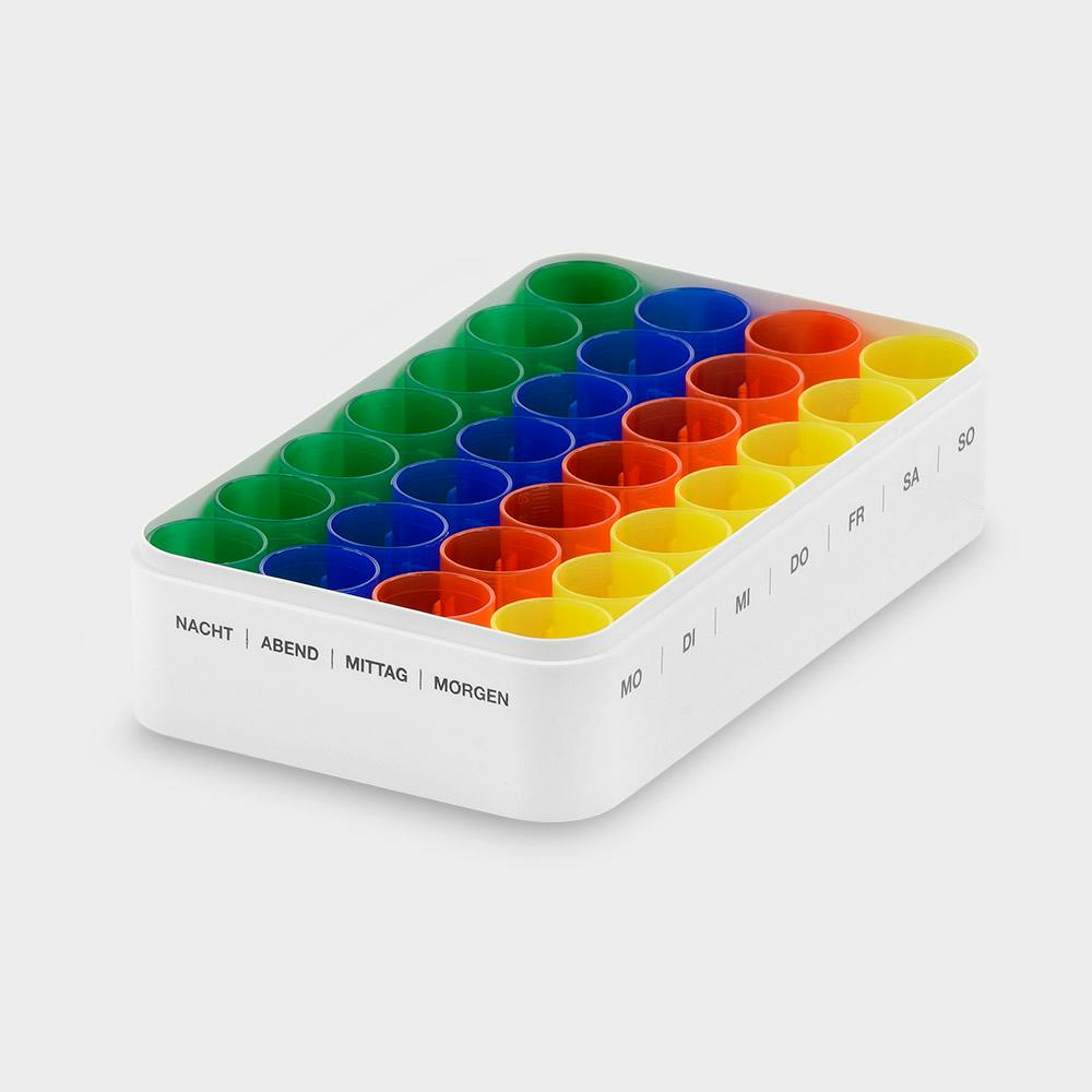 melipul Wochen-Dispenser 7x4 - Für 7 Tage, stapelbar, L 248 x B 145 x H 52 mm Produktbild Web Groß Detailbild 2 L