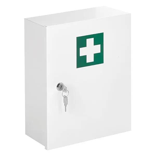 Verbandschränke leer - Aus weißem Stahlblech gefertigt mit verstellbaren Böden, 2 Größen Produktbild Web Groß Detailbild 3 L