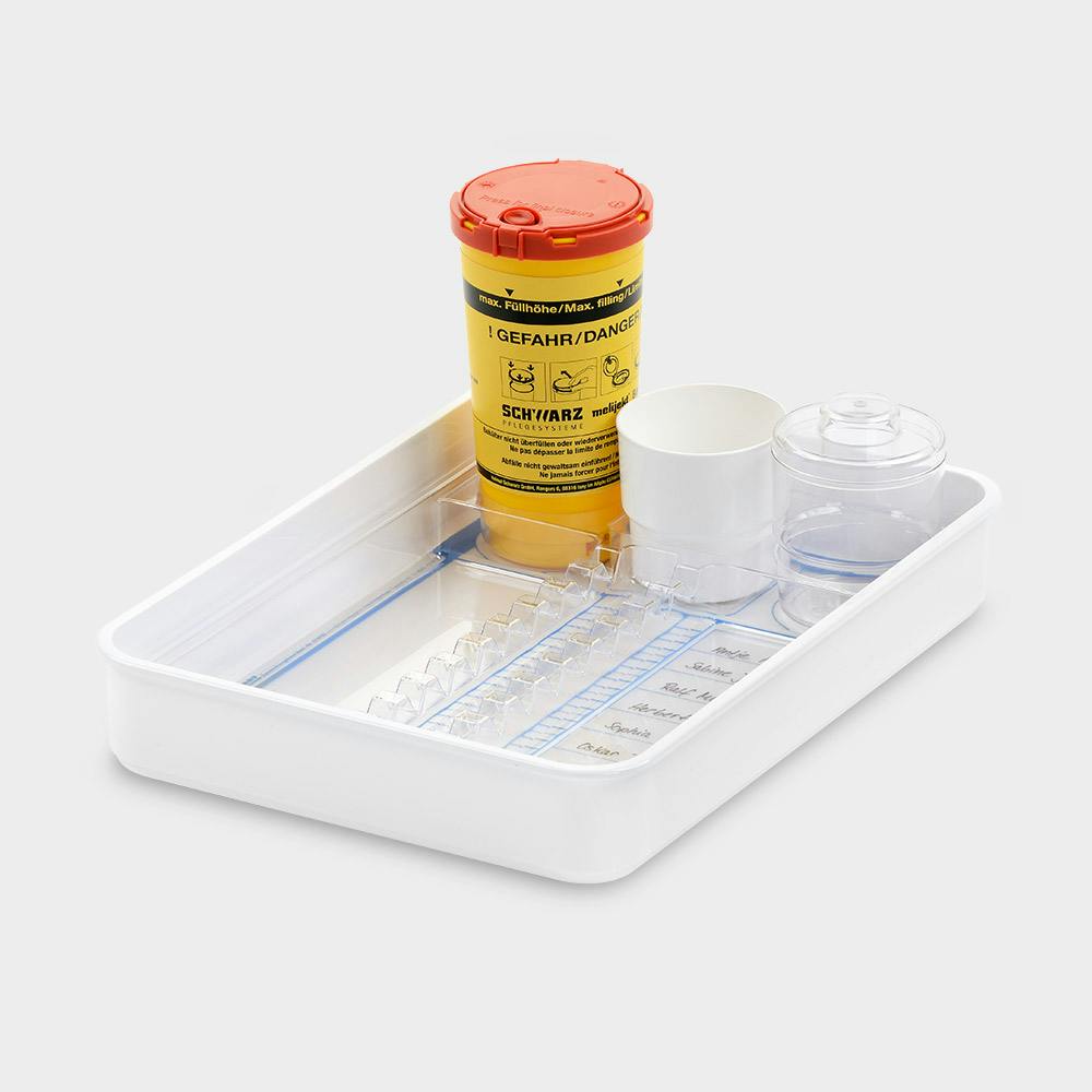melijekt Heparin-/Insulinspritzen-Tablett 10-35/E - Für 10 Spritzen mit 5 ml Produktbild