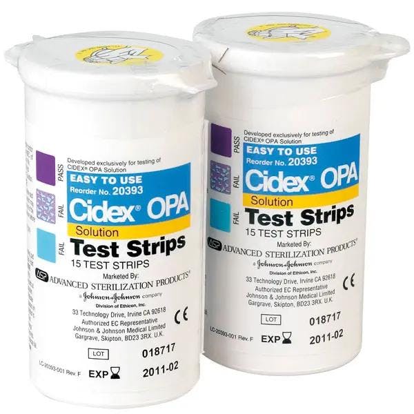 Cidex OPA - Instrumentendesinfektionsmittel/Teststreifen Produktbild