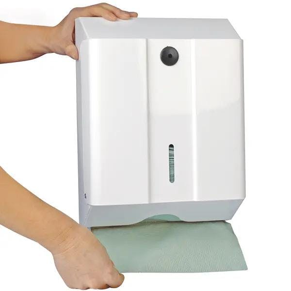 Universal Handtuchspender - Aus Stahlblech für 600 Papierhandtücher, Wandmontage Produktbild
