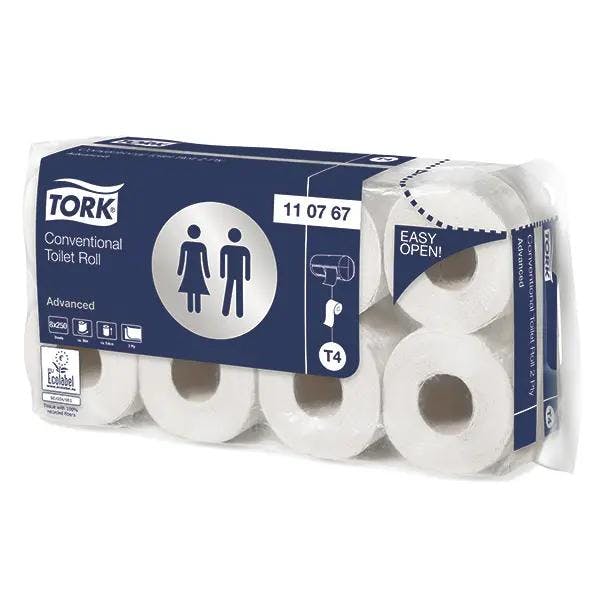 Tork Advanced Toilettenpapier - 64 Rollen Großpackung 2-lagiges Toilettenpapier Produktbild