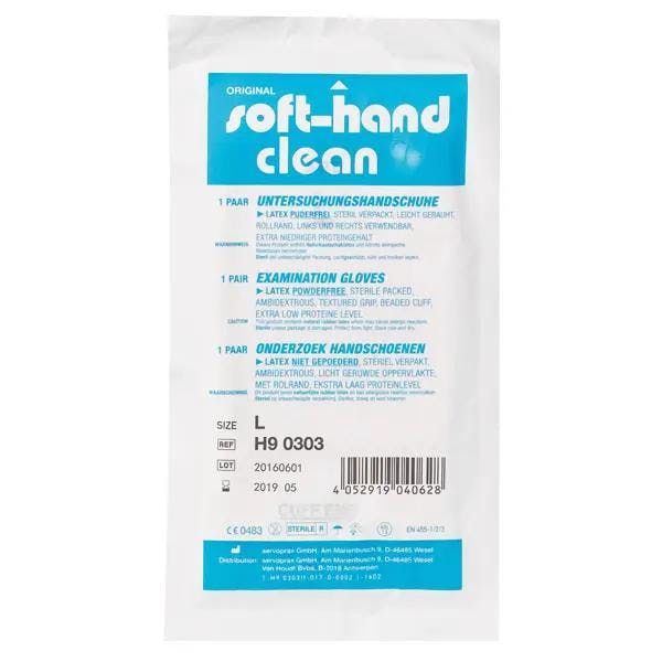 Soft-Hand Clean - Paarweise steril verpackte, puderfreie Untersuchungshandschuhe Produktbild Web Groß Detailbild 2 L