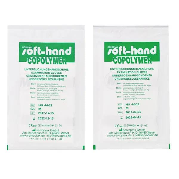 Soft-Hand Copolymer - Untersuchungshandschuhe, Steril - auf Papier gezogen Produktbild Web Groß Detailbild 2 L