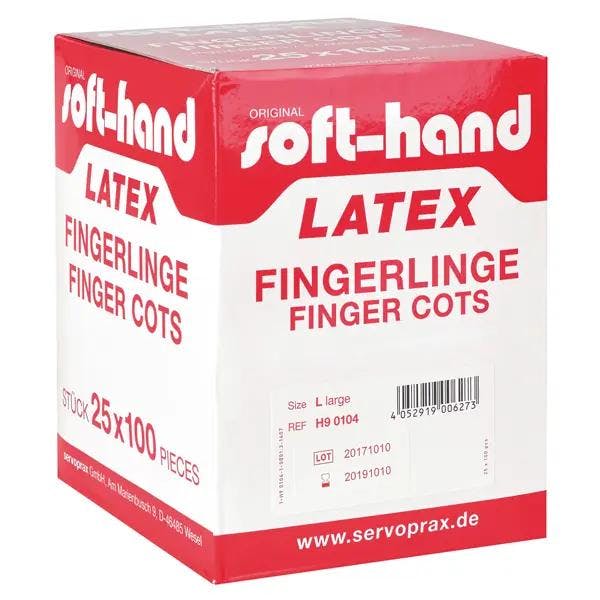 Soft-Hand Latex Fingerlinge - Untersuchungsfingerlinge, puderfrei Produktbild