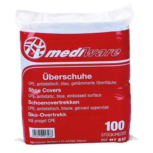 Überschuhe - aus CPE-Folie, Blau, Einweg, Antistatisch Produktbild Web Groß Detailbild 1 L