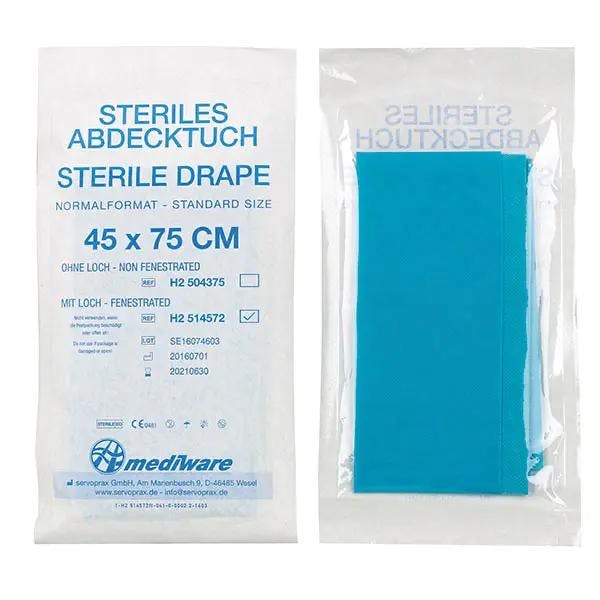 Abdecktücher/Lochtücher Normalformat - Steril, einzeln im Peel-Pack Produktbild Web Groß Detailbild 1 L