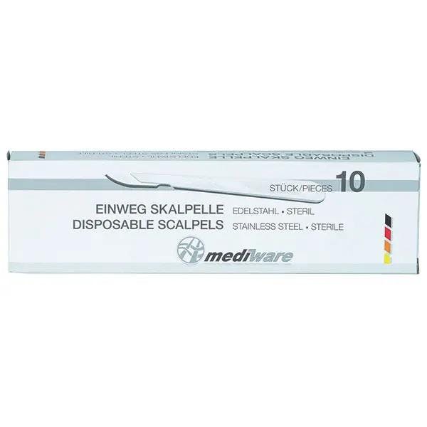 Einmalskalpelle - Gehärtete Edelstahlklinge mit mikrofeinem Schliff - Einzeln steril Produktbild