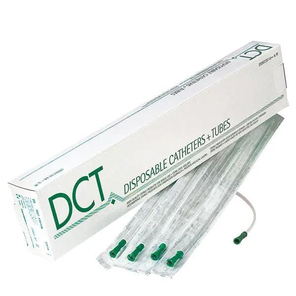 DCT Absaugkatheter - gerade - 2 seitliche, versenkte, gratfreie Augen - Länge 53 cm Produktbild