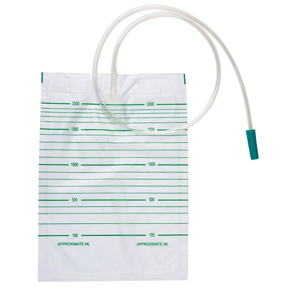 Urinbeutel 2 Liter Unsteril - graduiert - Schlauch 90 cm Produktbild Web Groß Detailbild 1 L