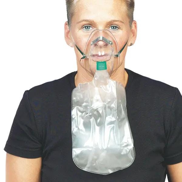 Hyperventilationsbeutel - Beatmungsmaske für Mund und Nase mit Rückatembeutel Produktbild