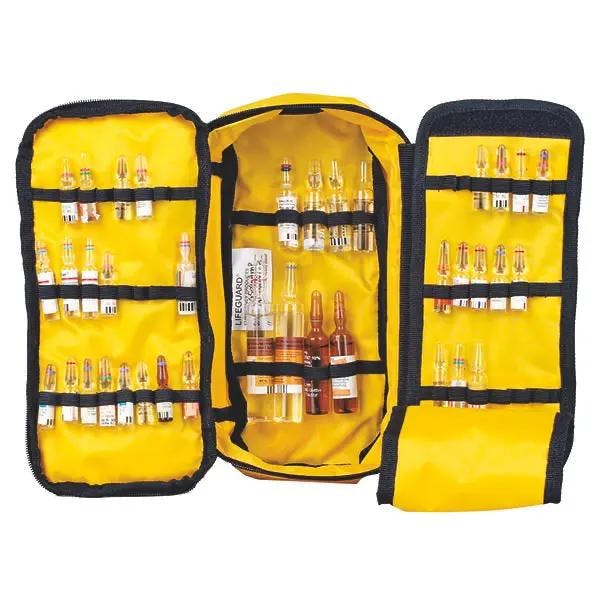 Lifeguard Ampullarium - 3-lagig zum Aufklappen, für 44 Ampullen - Gelb, leer Produktbild