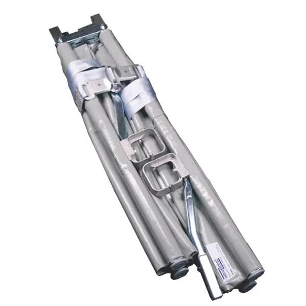 Aluminium-Krankentrage nach DIN 13024 K - Zweifach klappbar, Kunststoffbeschichtet Produktbild Web Groß Detailbild 1 L