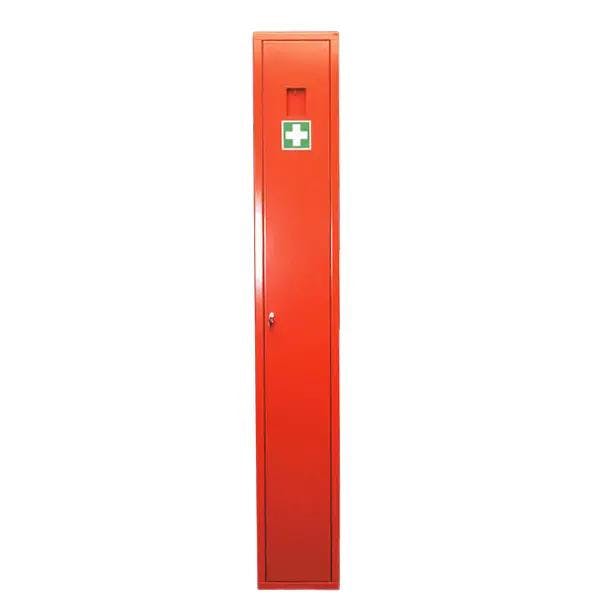 Sanitätsschrank Tall - Stahlblech, Sicherheitsschloß und Erste-Hilfe-Emblem auf der Tür Produktbild Web Groß Detailbild 1 L
