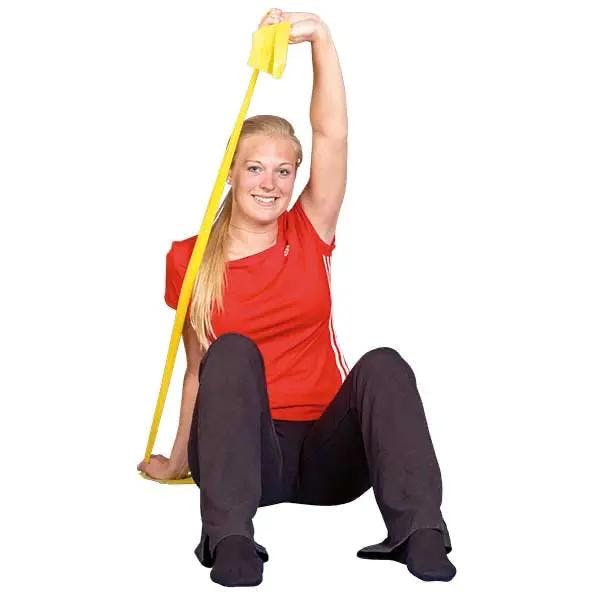 Theraband Therapie-Bewegungsband - Sehr flexibles Latex-Gummiband, farbcodiert Produktbild