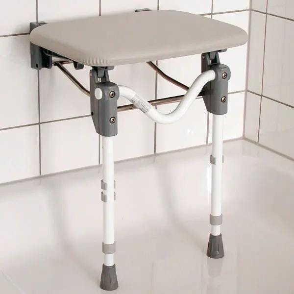 Duschklappsitz - Mit 2 höhenverstellbaren Stabilitätsfüßen, Max. Belastbarkeit: 158 kg Produktbild