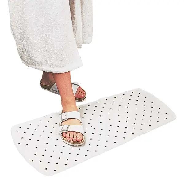 Sicherheits-Badematte mit Befestigungsnoppen - Weiß - Maße 76 x 35 cm Produktbild