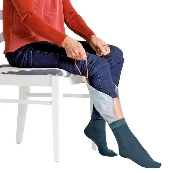 Socken- und Strumpfanziehhilfe - Bandlänge 650 mm Produktbild Web Groß Detailbild 1 L